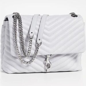 Rebecca Minkoff Edie Flap Shoulder Bag-Grey